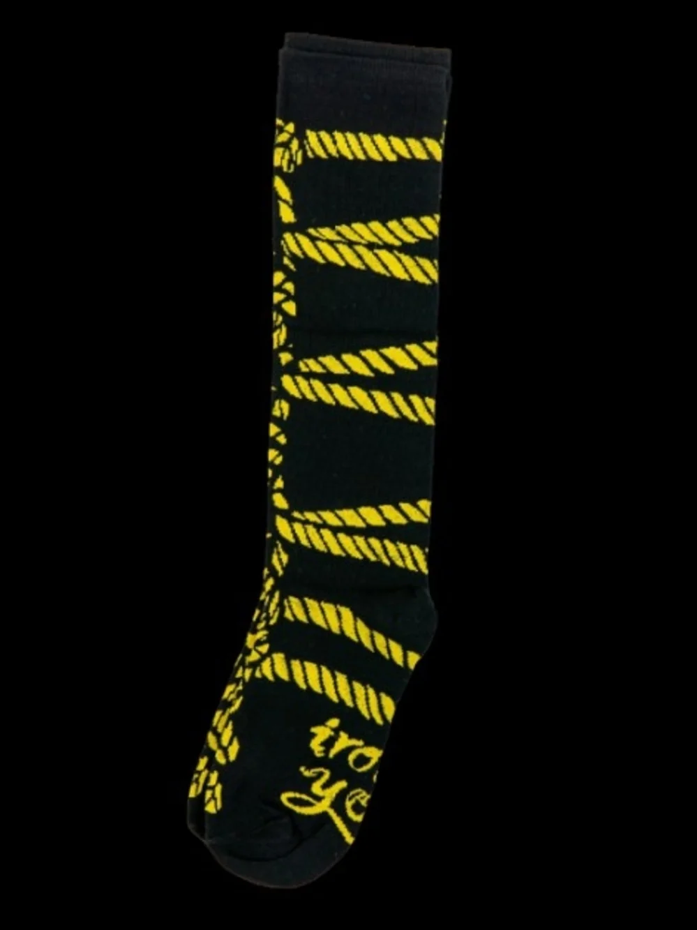 Iron Yokai Knee Socks - Hishi Shibari Yellow